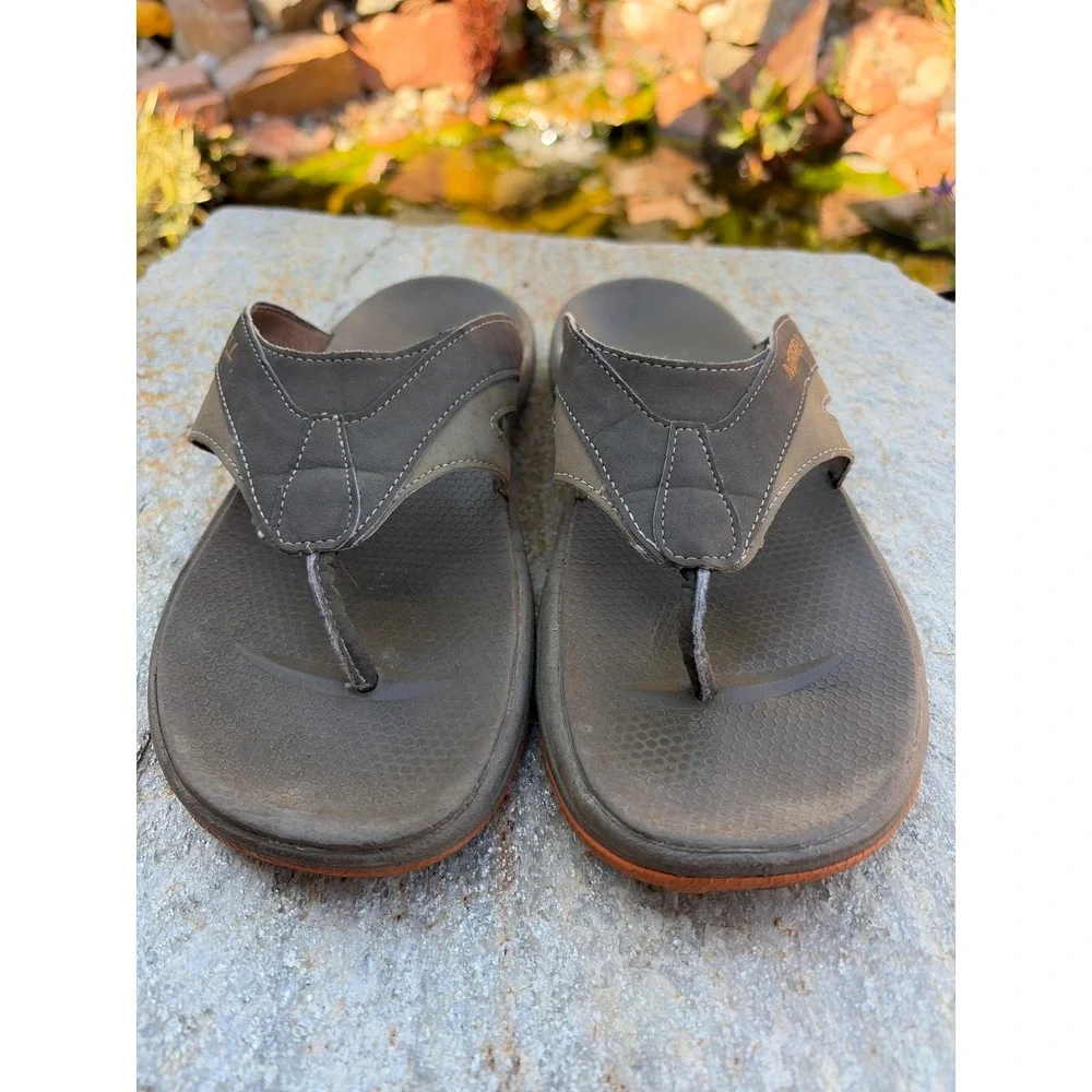 Merrell Mens Air Cushion Thong Sandals Brown Flip Flops Size 10 Outdoor Casual